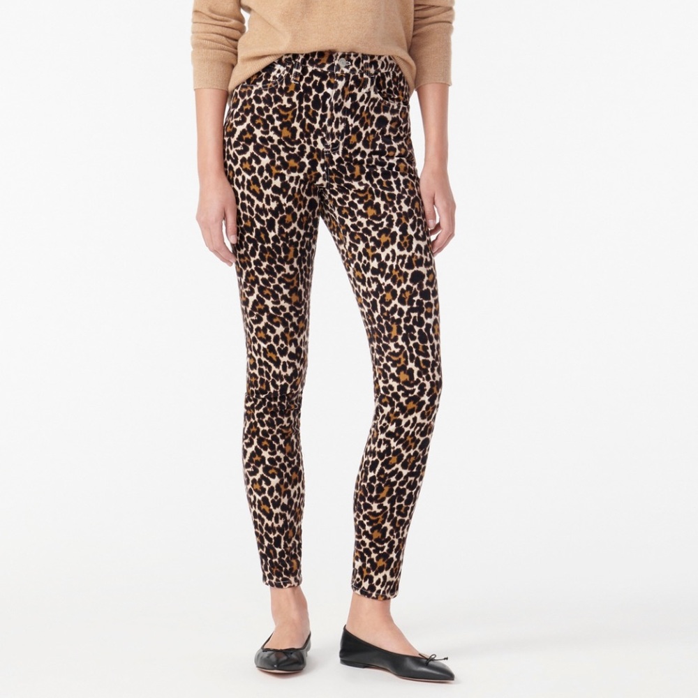 J.Crew 10" highest-rise toothpick pant in leopard